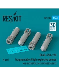 OFAB-250-270 fragmentation/high explosive bombs (4 pcs) (MiG-21/23/...