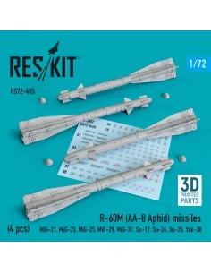 R-60? (AA-8 Aphid) missiles (4 pcs) (MiG-21, MiG-23, MiG-25, MiG-29...