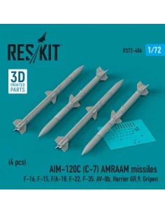 AIM-120C (C-7) AMRAAM missiles (4 pcs) (F-16, F-15, F/A-18, F-22, F...