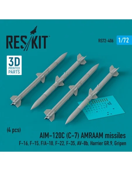 AIM-120C (C-7) AMRAAM missiles (4 pcs) (F-16, F-15, F/A-18, F-22, F...