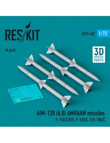 AIM-120 (A, B) AMRAAM missiles (4 pcs) (F-15A/C/D/E, F-16A/C, F/A-1...