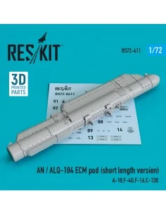 AN / ALQ-184 ECM pod (short length version) (A-10, F-4G, F-16, C-13...