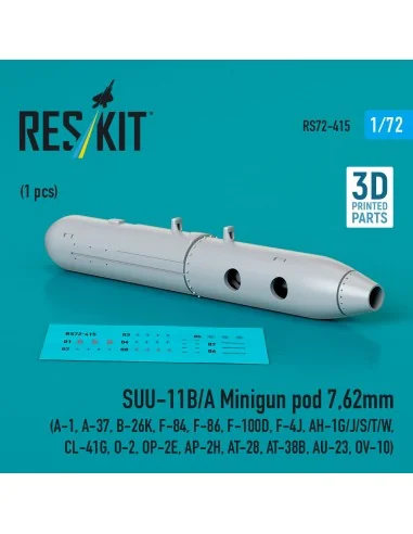 SUU-11B/A Minigun pod 7, 62mm (1 pcs) (A-1, A-37, B-26K, F-84, F-86...