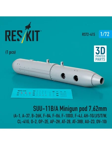 SUU-11B/A Minigun pod 7, 62mm (1 pcs) (A-1, A-37, B-26K, F-84, F-86...