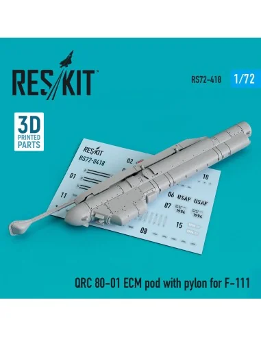 QRC 80-01 ECM pod with pylon for F-111 (3D Printed), 1/72 - ResKit ...