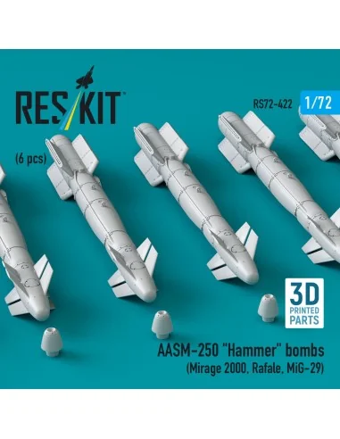 AASM-250 Hammer (6 pcs) (Mirage 2000, Rafale, MiG-29) (3D Printed),...