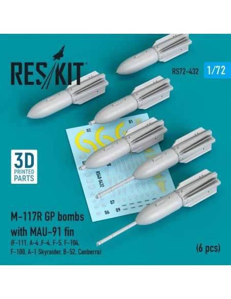 M-117R GP bombs with MAU-91 fin (6 pcs) (F-105, F-111, A-4, F-4, F-...