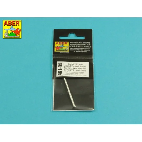 Russian 76, 2mm F-34 tank barrel for T-34/76, 1/48 - Aber Models 48... Russian 76, 2mm F-34 tank barrel for T-34/76, 1/48 - Aber Models 48...