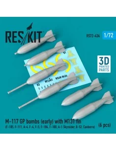 M-117 GP bombs (early) with M131 fin (6 pcs) (F-105, F-111, A-4, F-...
