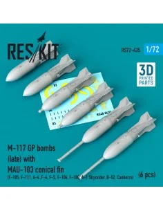 M-117 GP bombs (late) with MAU-103 conical fin (6 pcs) (F-105, F-11...