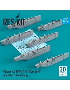 Pylons for NAVY A-7 Corsair II with MAU-11 Bomb Racks (3D Printed),...