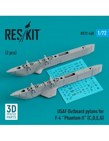 USAF Outboard pylons for F-4 Phantom II (C, D, E, G) (2 pcs) (3D Pr...