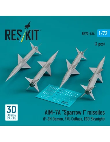 AIM-7A Sparrow I missiles (4 pcs) (F-3H Demon, F7U Cutlass, F3D Sky...