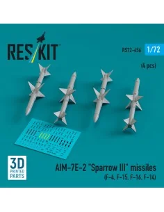 AIM-7E-2 Sparrow III missiles (4 pcs) (F-4, F-15, F-16, F-14) (3D P...