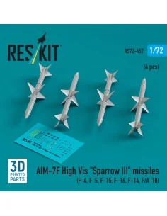 AIM-7F High Vis Sparrow III missiles (4 pcs) (F-4, F-5, F-15, F-16,...