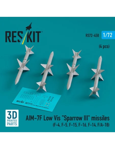 AIM-7F Low Vis Sparrow III missiles (4 pcs) (F-4, F-5, F-15, F-16, ...