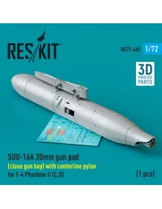 SUU-16A 20mm gun pod (close gun bay) with centerline pylon for F-4 ...