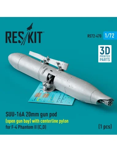 SUU-16A 20mm gun pod (open gun bay) with centerline pylon for F-4 P...