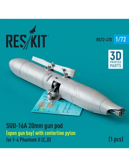 SUU-16A 20mm gun pod (open gun bay) with centerline pylon for F-4 P...
