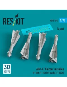 AIM-4 Falcon missiles (4 pcs) (F-89H, F-101B/F (early), F-102A) (3D...