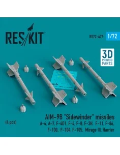 AIM-9B Sidewinder missiles (4 pcs) (A-4, A-7, F-4D1, F-4, F-8, F-3H...
