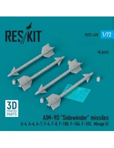 AIM-9D Sidewinder missiles (4 pcs) (A-4, A-6, A-7, F-4, F-8, F-100,...