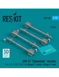 AIM-9J Sidewinder missiles (4 pcs) (F-4, F-5, F-16, F-15, F-14, Mir...
