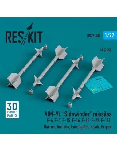 AIM-9L Sidewinder missiles (4 pcs) (F-4, F-5, F-15, F-16, F-18, F-2...