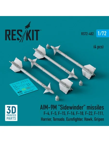 AIM-9M Sidewinder missiles (4 pcs) (F-4, F-5, F-15, F-16, F-18, F-2...