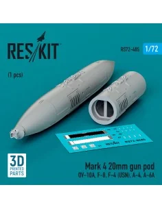 Mark 4 20mm gun pod (1 pcs) (OV-10A, F-8, F-4 (USN), A-4, A-6A) (3D...