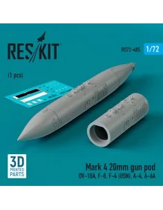 Mark 4 20mm gun pod (1 pcs) (OV-10A, F-8, F-4 (USN), A-4, A-6A) (3D... 2