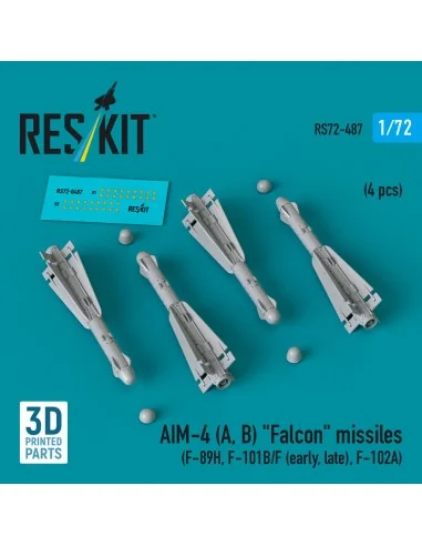 AIM-4 (A, B) Falcon missiles (4 pcs) (F-89H, F-101B/F (early, late)...