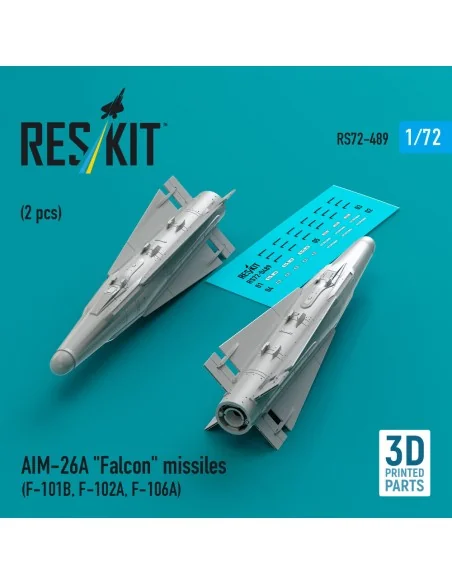 AIM-26A Falcon missiles (2 pcs) (F-101B, F-102A, F-106A) (3D Printe...