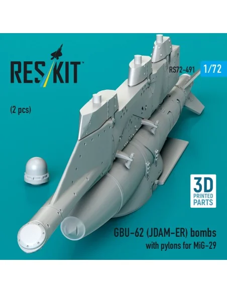 GBU-62 (JDAM-ER) bombs with pylons for MiG-29 Fulcrum (2 pcs) (3D P...