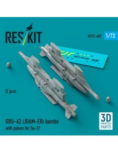 GBU-62 (JDAM-ER) bombs with pylons for Su-27 Flanker (2 pcs) (3D Pr...
