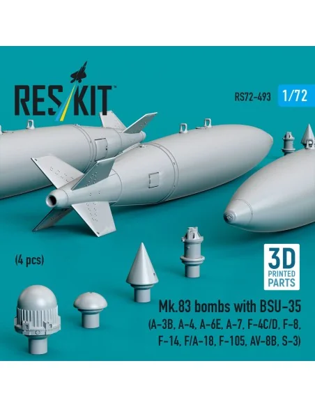 Mk.83 bombs with BSU-35 (4 pcs) (A-3B, A-4, A-6E, A-7, F-4C/D, F-8,...