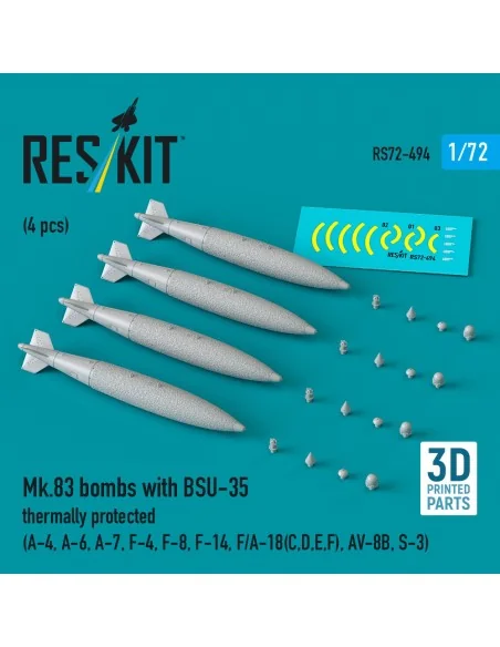 Mk.83 bombs with BSU-35 thermally protected (4 pcs) (A-4, A-6, A-7,...