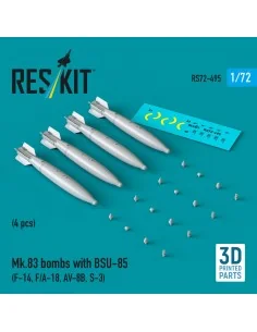 Mk.83 bombs with BSU-85 (4 pcs) (F-14, F/A-18, AV-8B, S-3) (3D prin...