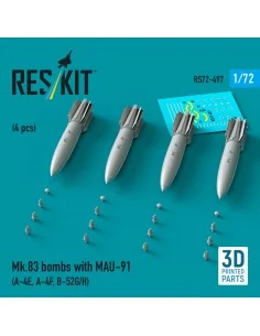 [NO_DESC] Mk.83 bombs with MAU-91 (4 pcs) (A-4E, A-4F, B-52G/H) (3D...