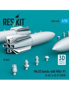 Mk.83 bombs with MAU-91 (4 pcs) (A-4E, A-4F, B-52G/H) (3D printed),... 2