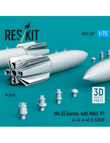 [NO_DESC] Mk.83 bombs with MAU-91 (4 pcs) (A-4E, A-4F, B-52G/H) (3D...