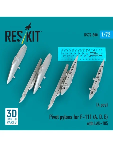 Pivot pylons for F-111 (A, D, E) with LAU-105 (4 pcs), 1/72 - ResKi...