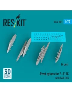 [NO_DESC] Pivot pylons for F-111C with LAU-105 (4 pcs), 1/72 - ResK...
