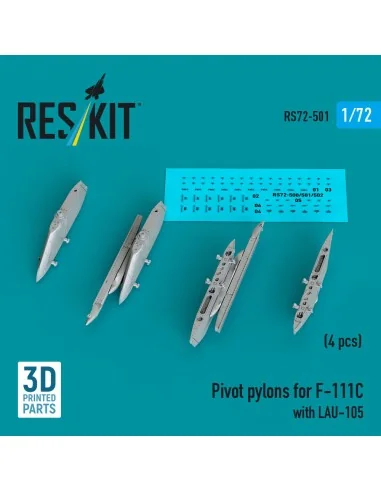 Pivot pylons for F-111C with LAU-105 (4 pcs), 1/72 - ResKit Models ...