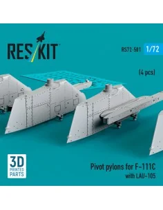 Pivot pylons for F-111C with LAU-105 (4 pcs), 1/72 - ResKit Models ... 2