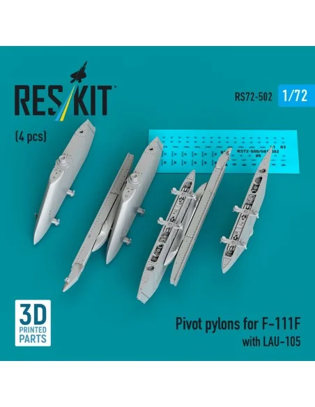 [NO_DESC] Pivot pylons for F-111F with LAU-105 (4 pcs), 1/72 - ResK...