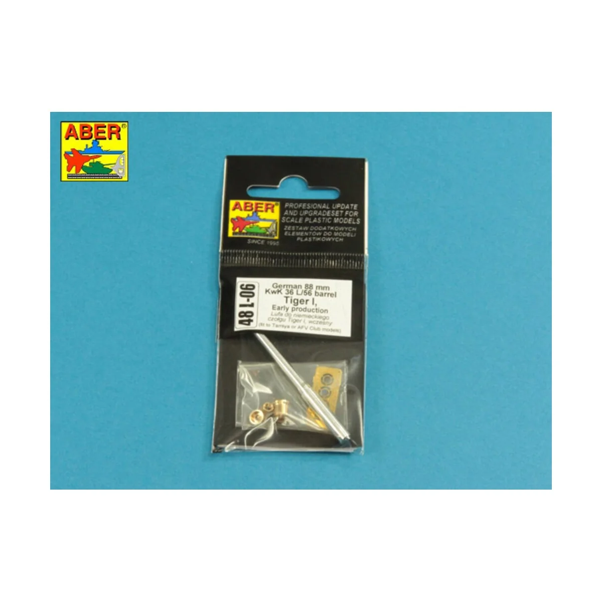 German 88 mm KwK 36 L/56 Tiger I Early Barrel - Aber Models 48 L-06