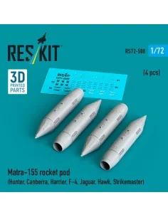 Matra-155 rocket pod (4 pcs) (Hunter, Canberra, Harrier, F-4, Jagua...