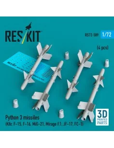 Python 3 missiles (4 pcs) (Kfir, F-15, F-16, MiG-21, Mirage F.1, JF...