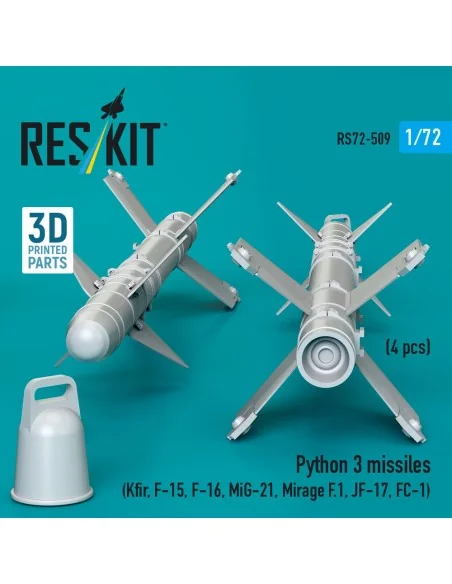 Python 3 missiles (4 pcs) (Kfir, F-15, F-16, MiG-21, Mirage F.1, JF...